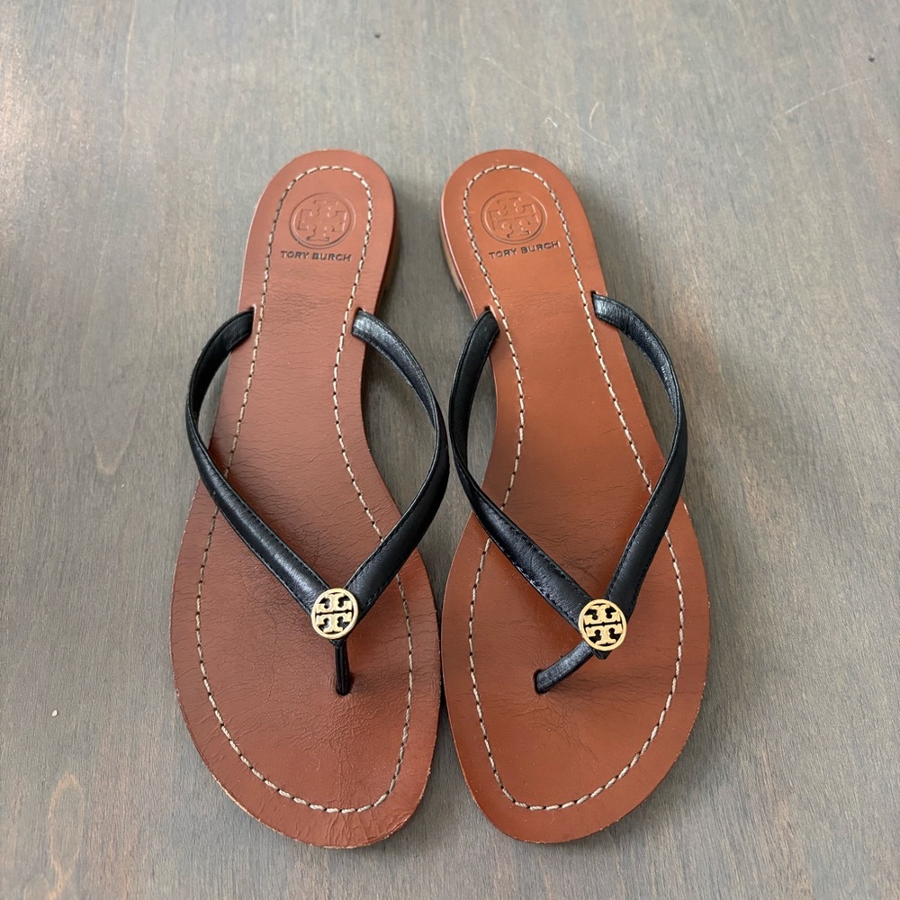 Tory Burch Black Leather Women's Sandals